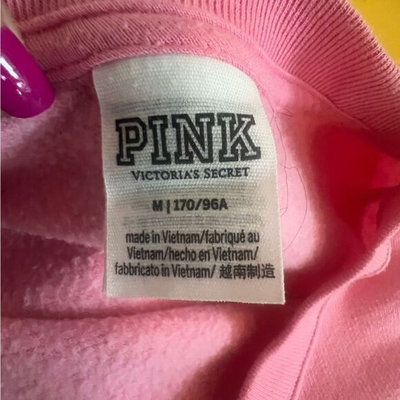 Pink by Victoria secrets women's varsity sweatshirt ombré size medium oversized - Picture 6 of 12